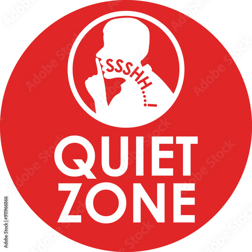 please quite zone signage vector illustration ready to print
