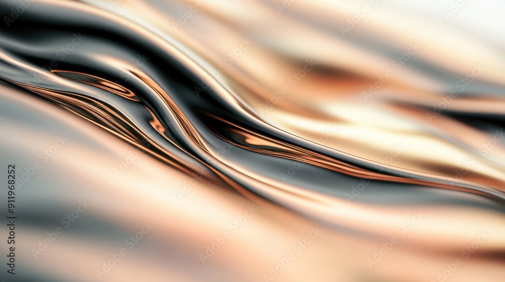 Fluid textures create a captivating interplay of metallic tones, enhancing contemporary design aesthetics Fluid textures create a captivating interplay of metallic tones, enhancing contemporary design aesthetics