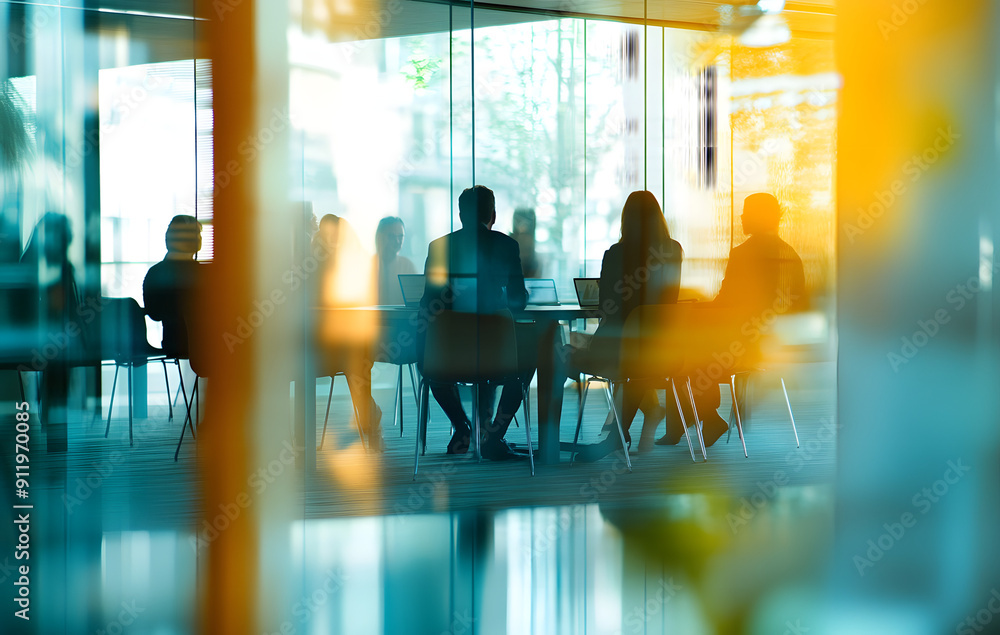 Blurred Photo of Business People in an Office Meeting Blurred Photo of Business People in an Office Meeting