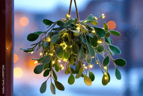 mistletoe hanging christmas