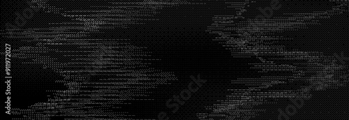 TV static noise texture. Glitch pixelated random background. Distorted rippled VHS video screen overlay. Grunge fuzzy television interference backdrop. Vector digital pixel video effect