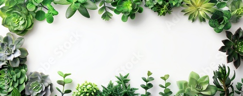 Droughttolerant plants, minimalist style, clear background, ample copy space, professional template photo