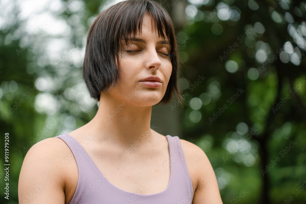 Women are engaged in breathing exercises Women are engaged in breathing exercises