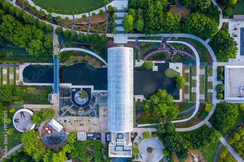 Fotografi Myriad Botanical Gardens in downtown Oklahoma City, Oklahoma, United States of America