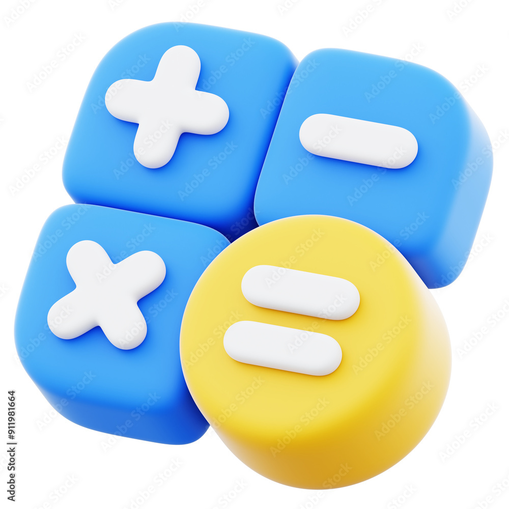 Calculator icon illustration on transparent background. Education concept Calculator icon illustration on transparent background. Education concept