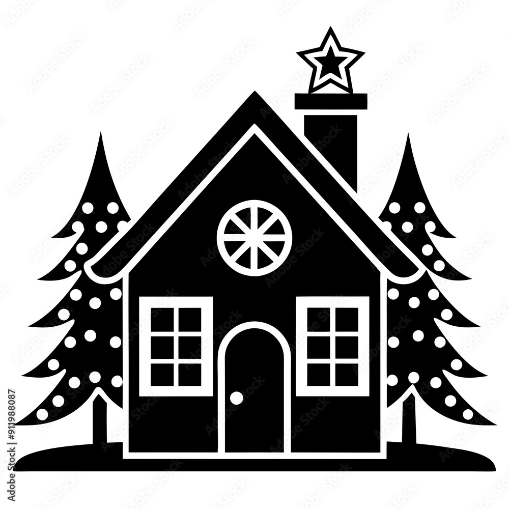christmas tree with house, christmas house vector illustration, Christmas house vector art, christmas tree with house silhouette, house vector icon, eps christmas tree with house, christmas house vector illustration, Christmas house vector art, christmas tree with house silhouette, house vector icon, eps