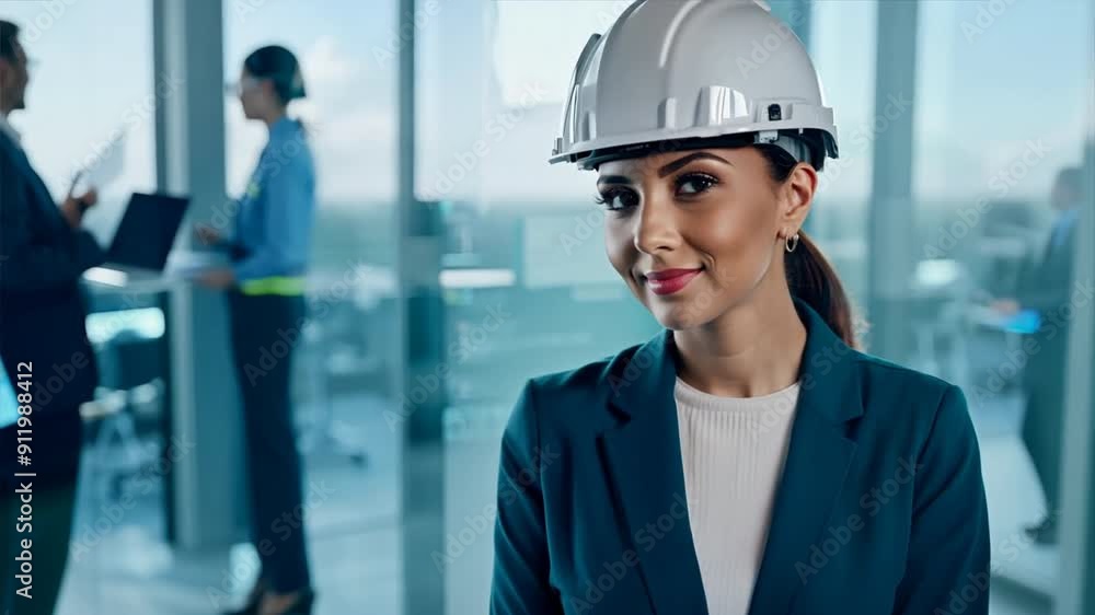 Portrait of a young architect and engineer in professional attire, smiling at the camera Portrait of a young architect and engineer in professional attire, smiling at the camera