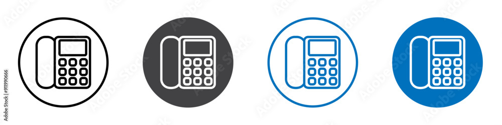 Telephone icon Symbol collection thin outline set Telephone icon Symbol collection thin outline set