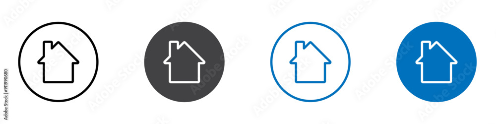 house icon Symbol collection thin outline set house icon Symbol collection thin outline set
