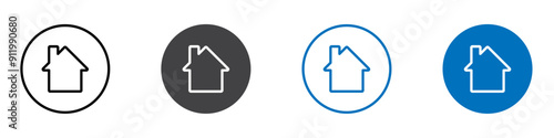 house icon Symbol collection thin outline set