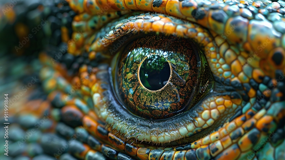 Fototapeta premium Close-Up of Komodo Dragon's Eye