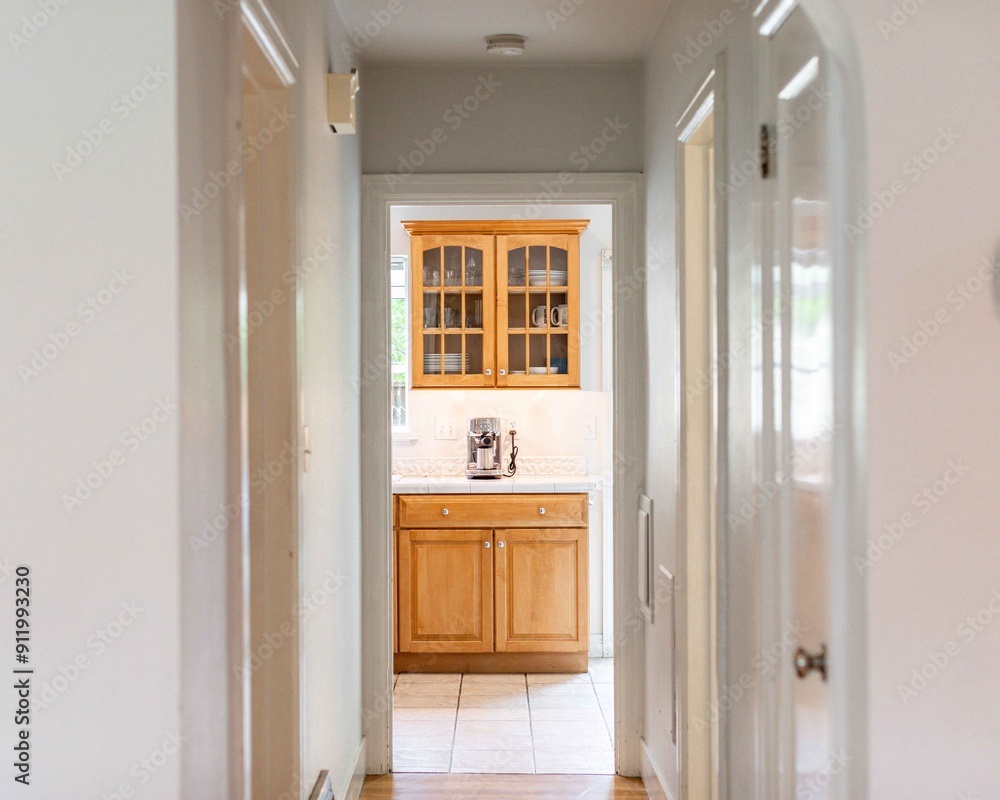 Fototapeta premium Kitchen View from Hallway