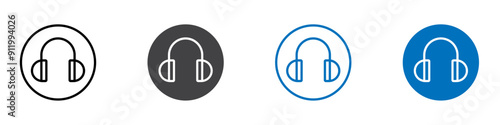 Headset icon Group symbol or sign vector