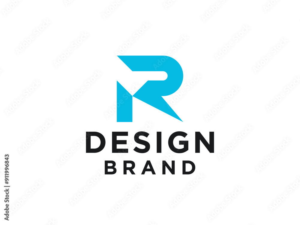 Abstract Initial Letter R Logo. Origami Style isolated on White Background. Usable for Business and Branding Logos. Abstract Initial Letter R Logo. Origami Style isolated on White Background. Usable for Business and Branding Logos.