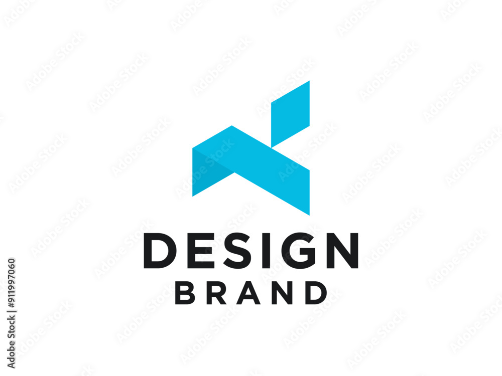 Abstract Initial Letter K Logo. Blue Geometric Origami Style isolated on White Background. Usable for Business and Branding Logos. Abstract Initial Letter K Logo. Blue Geometric Origami Style isolated on White Background. Usable for Business and Branding Logos.