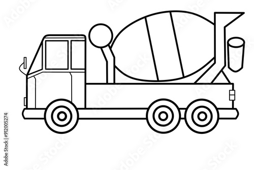 Car sketch illustration, cute icon that can be changed color