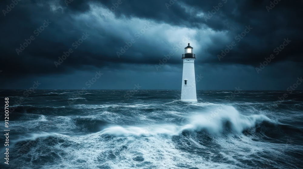 Lighthouse in a Storm