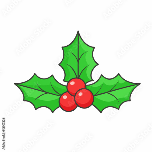 christmas holly berry isolated on white, christmas holly vector illustration, Christmas holly vector art, christmas holly silhouette, holly vector icon, eps