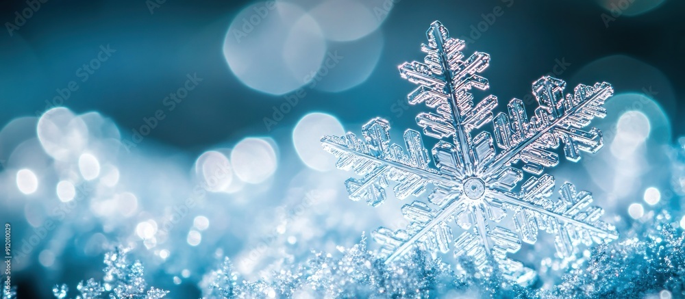 Macro Photography of a Snowflake Macro Photography of a Snowflake