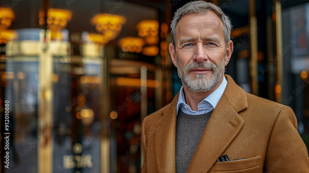 Sophisticated Gentleman Outside Upscale Venue.. Sophisticated Gentleman Outside Upscale Venue..