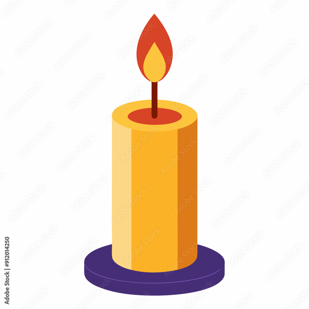 Obraz premium candle isolated on white, christmas candle vector illustration, Christmas candle vector art, christmas candle silhouette, candle vector icon, eps