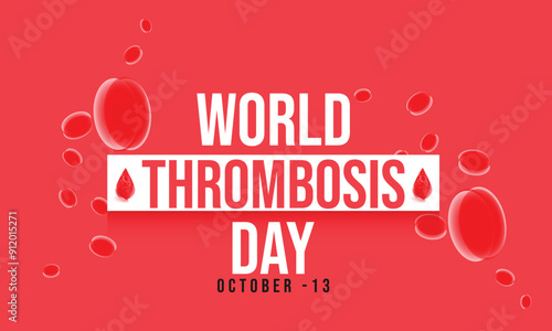 World Thrombosis Day. background, banner, card, poster, template. Vector illustration.