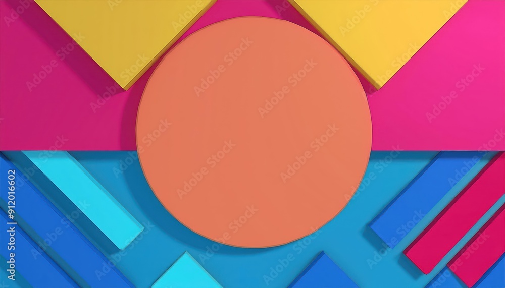 Bright abstract design featuring geometric shapes and vibrant colors, perfect for modern backgrounds and creative projects. Bright abstract design featuring geometric shapes and vibrant colors, perfect for modern backgrounds and creative projects.