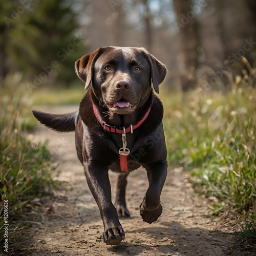labrador retriever dog in jungle
