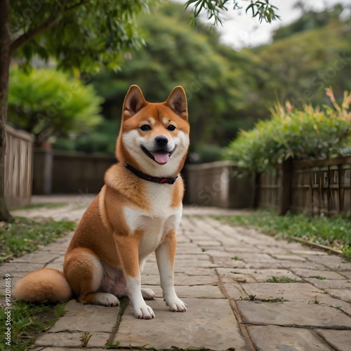 beautiful dog in the park