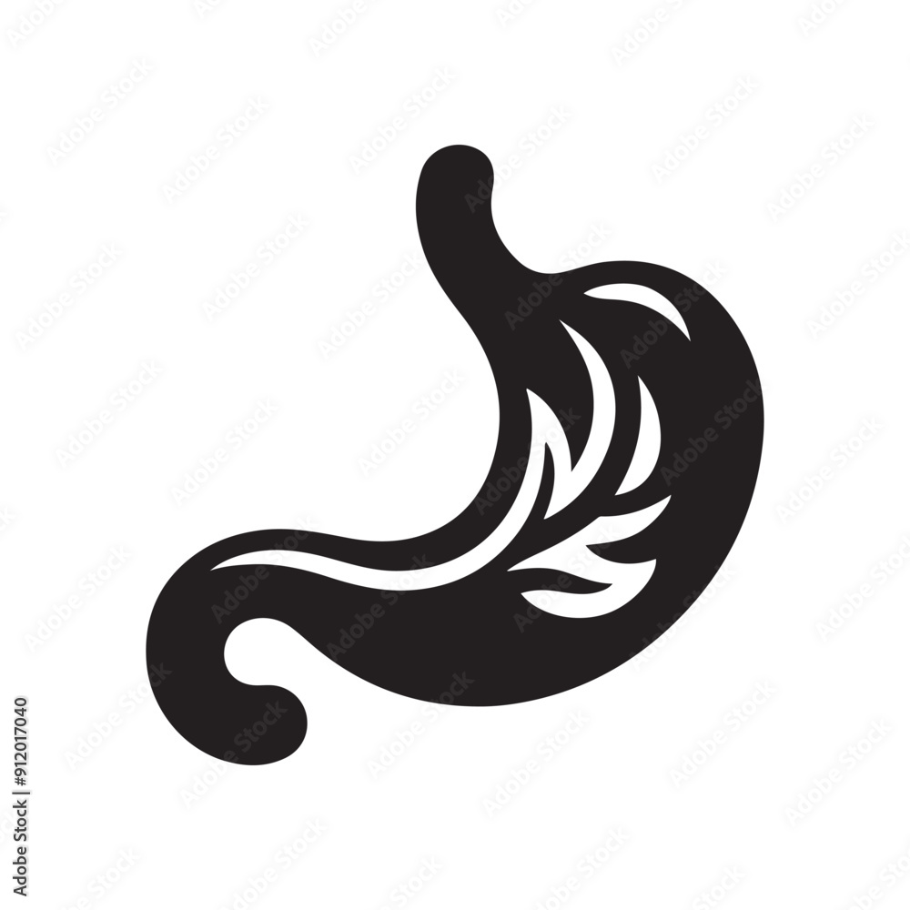 stomach icon, symbol, silhouette stomach icon, symbol, silhouette