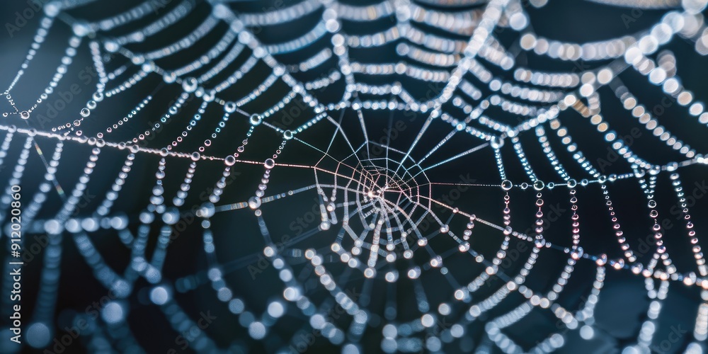 Macro shot of a spider web Macro shot of a spider web