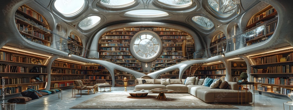 Fototapeta premium Library of the future.