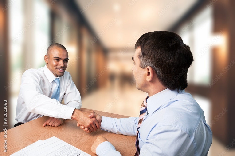 Business people handshake in office for deal Business people handshake in office for deal