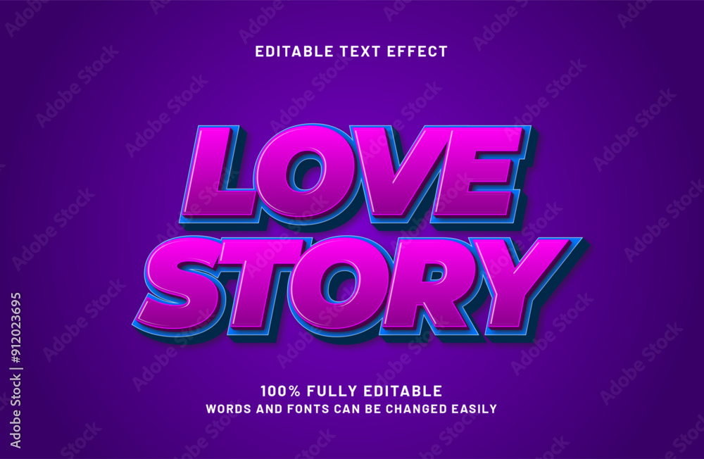 love story editable text effect in simple and modern text style love story editable text effect in simple and modern text style