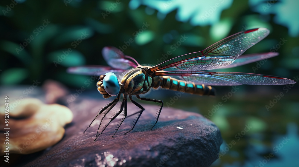 dragonfly on a branch dragonfly on a branch
