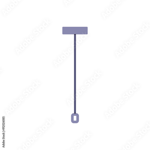Blacksmith hammer with ring or loop metal handle vector icon, cartoon farrier mallet tool, repair instrument