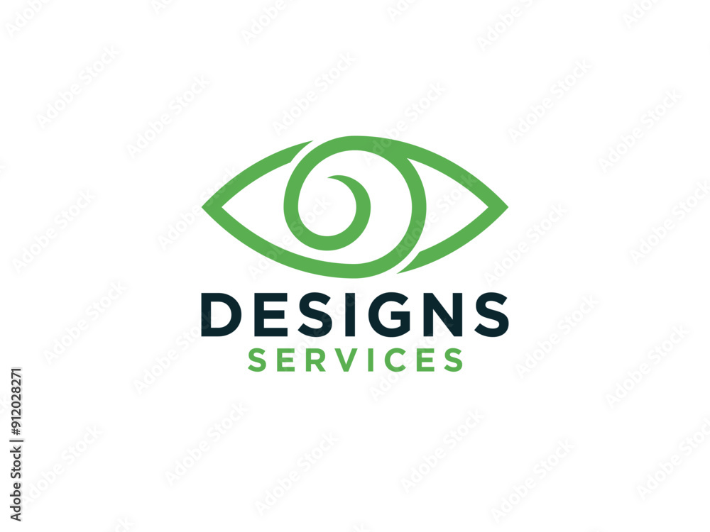 Abstract Eye Logo. Style with Eyeball isolated on White Background. Usable for Business and Technology Logos. Abstract Eye Logo. Style with Eyeball isolated on White Background. Usable for Business and Technology Logos.