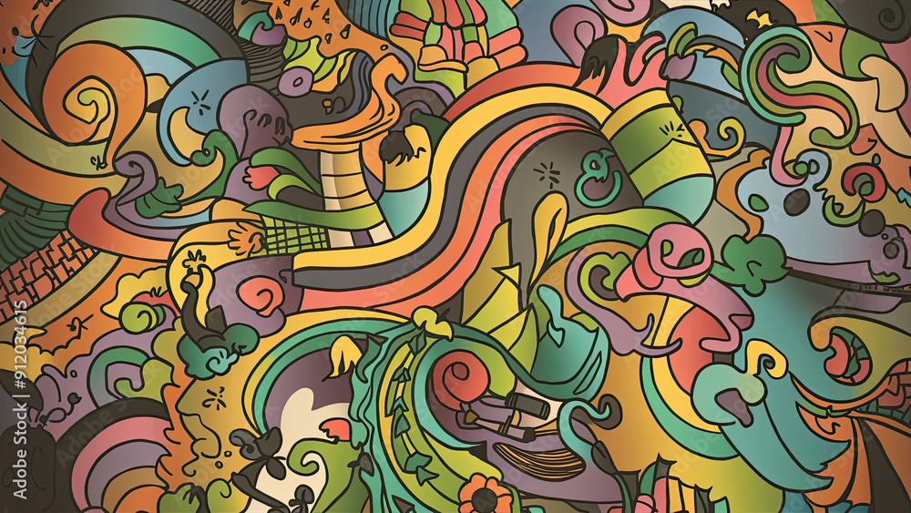 vibrant-and-whimsical-rainbow-colored-line-art vibrant-and-whimsical-rainbow-colored-line-art