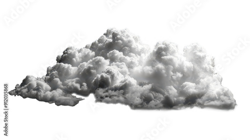 Puffy cloud on transparent background