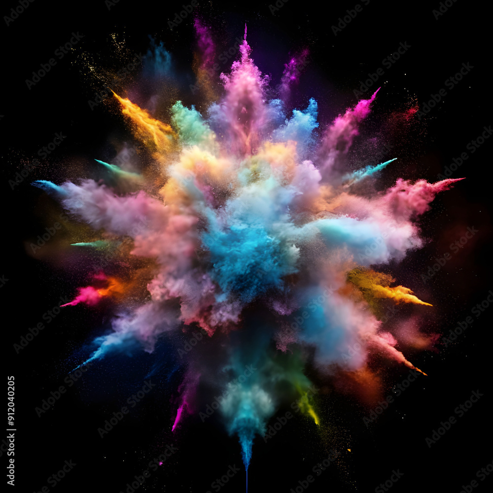 freeze motion of colored dust explosion isolated freeze motion of colored dust explosion isolated