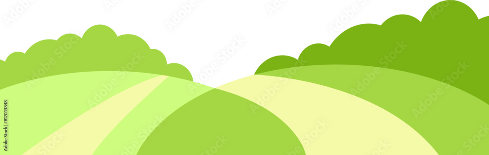 Obraz premium Green Field Illustration