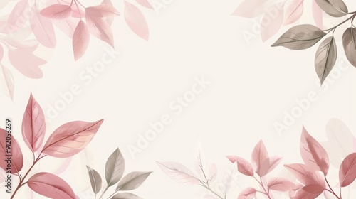 Web page border with leaves for transition to next section. Graphic design. Vector graphics.