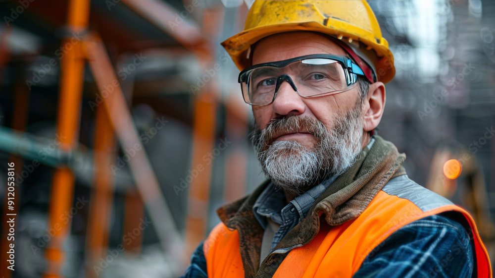 a construction foreman in a beautiful scene.generative ai a construction foreman in a beautiful scene.generative ai
