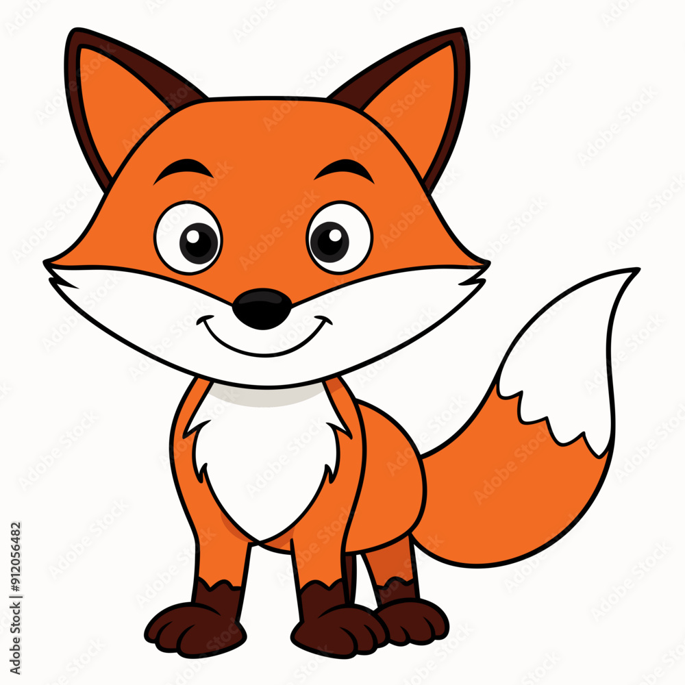fox standing art vector fox standing art vector