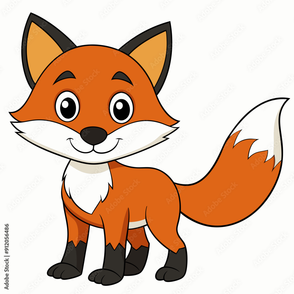 Fototapeta premium fox standing art vector