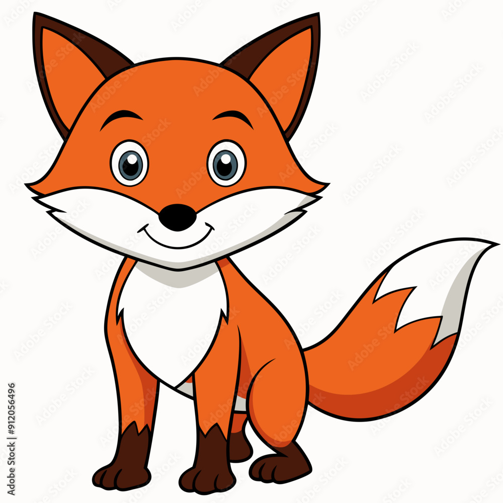 Fototapeta premium fox standing art vector