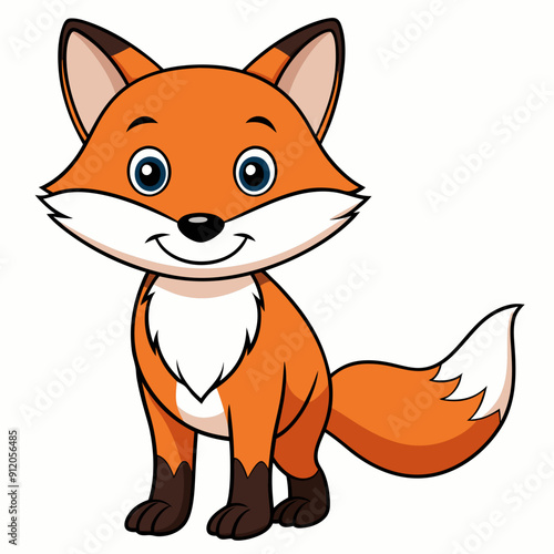fox standing art vector