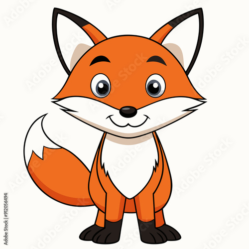 fox standing art vector