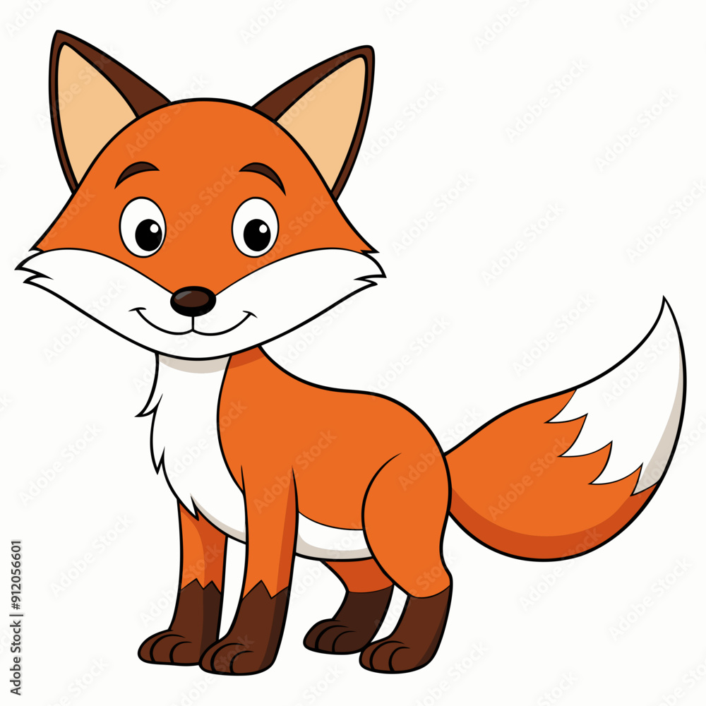 Fototapeta premium fox standing art vector