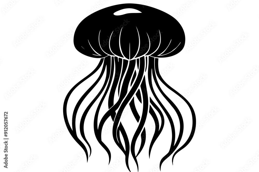 silhouette vector of a jellyfish, jellyfish icon
silhouette vector of a jellyfish, jellyfish icon